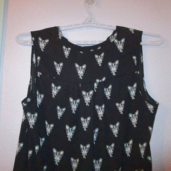 Torrid GEORGETTE Harper Size 3X BLOUSE Tunic Top DOG PRINT Pockets FLOWY Light - Picture 9 of 12